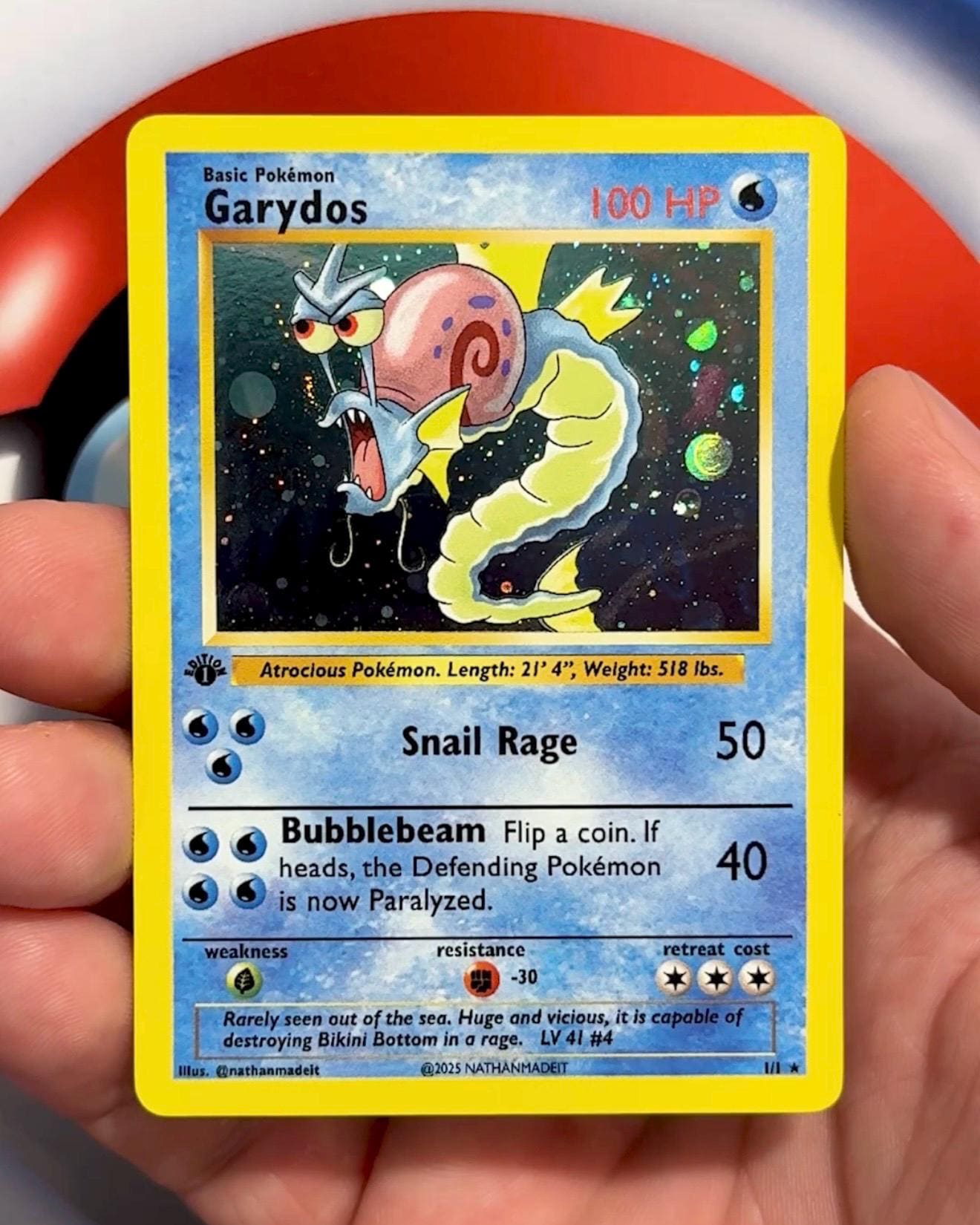 Garydos - Spongebob Crossover - Custom Holographic Card