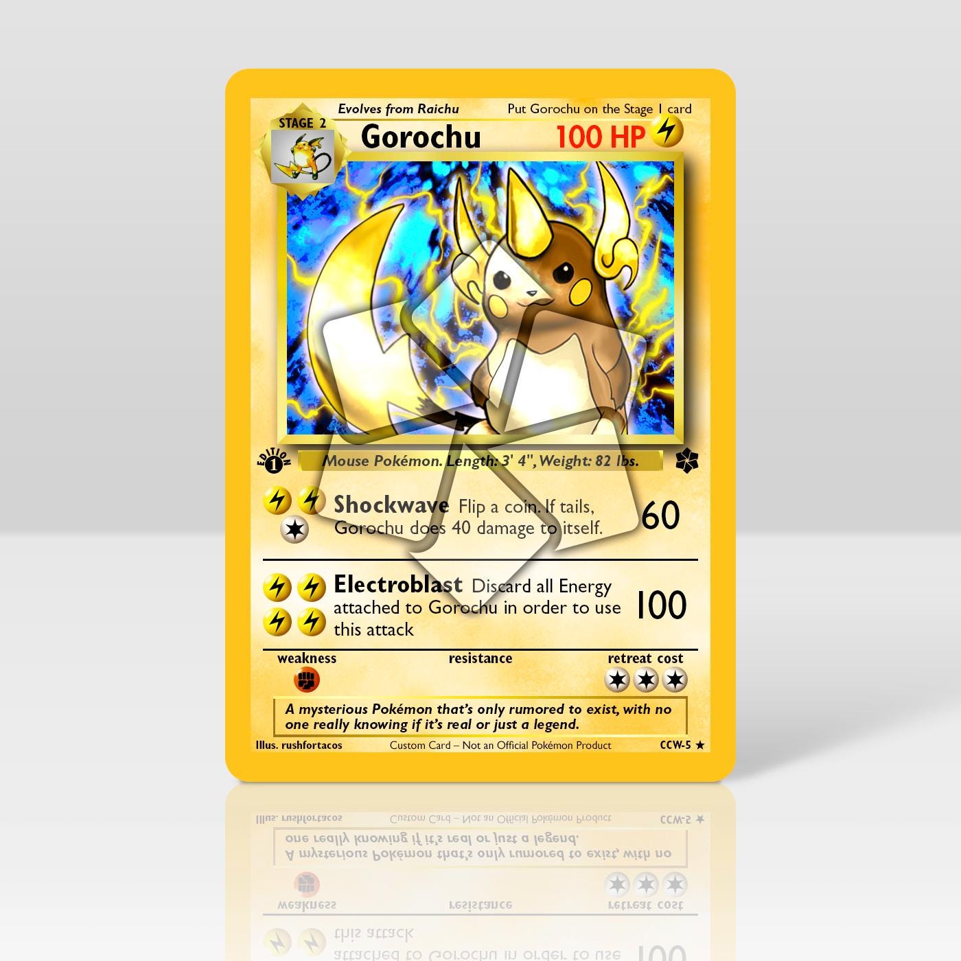 Gorochu - Custom Holographic Card - Etsy New Zealand