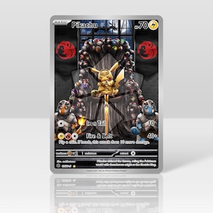King Pikachu - Crossover GOT/HOTD - Cartão holográfico personalizado