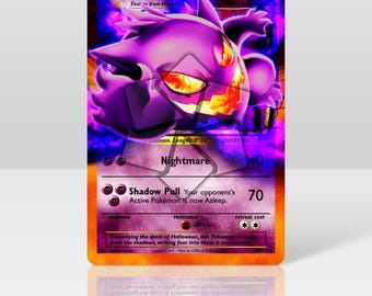 Carta olografica personalizzata di Gengar per Halloween