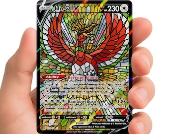 Ho-Oh V / Vetrate colorate / Carta Pokémon personalizzata