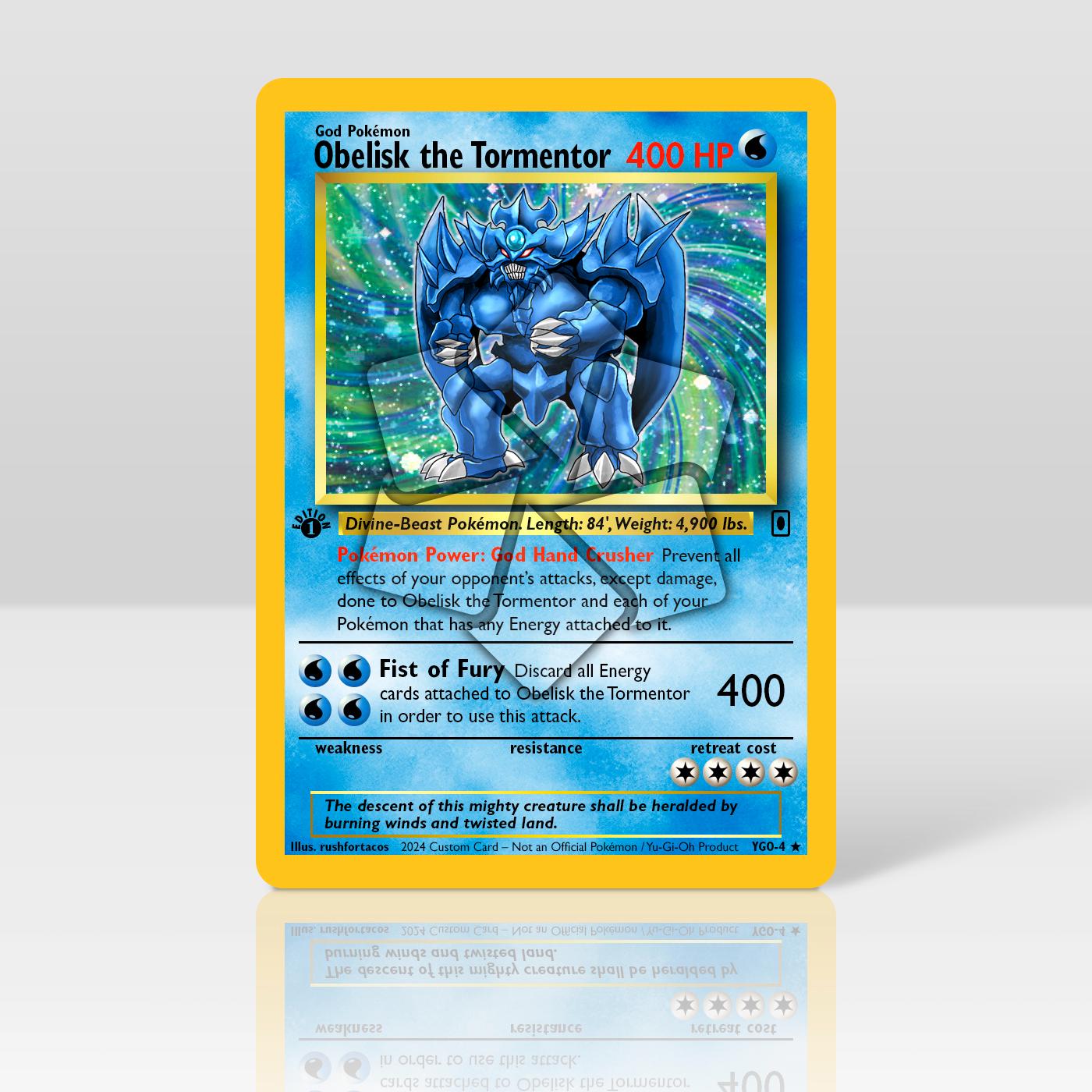 obelisk the tormentor pokemon card Yu-Gi-Oh! Collectible which is proof that you are purchasing an officially licensed product MegaHouses MEGATOON series continues with cartoon Pokemon obelisk the tormentor 29