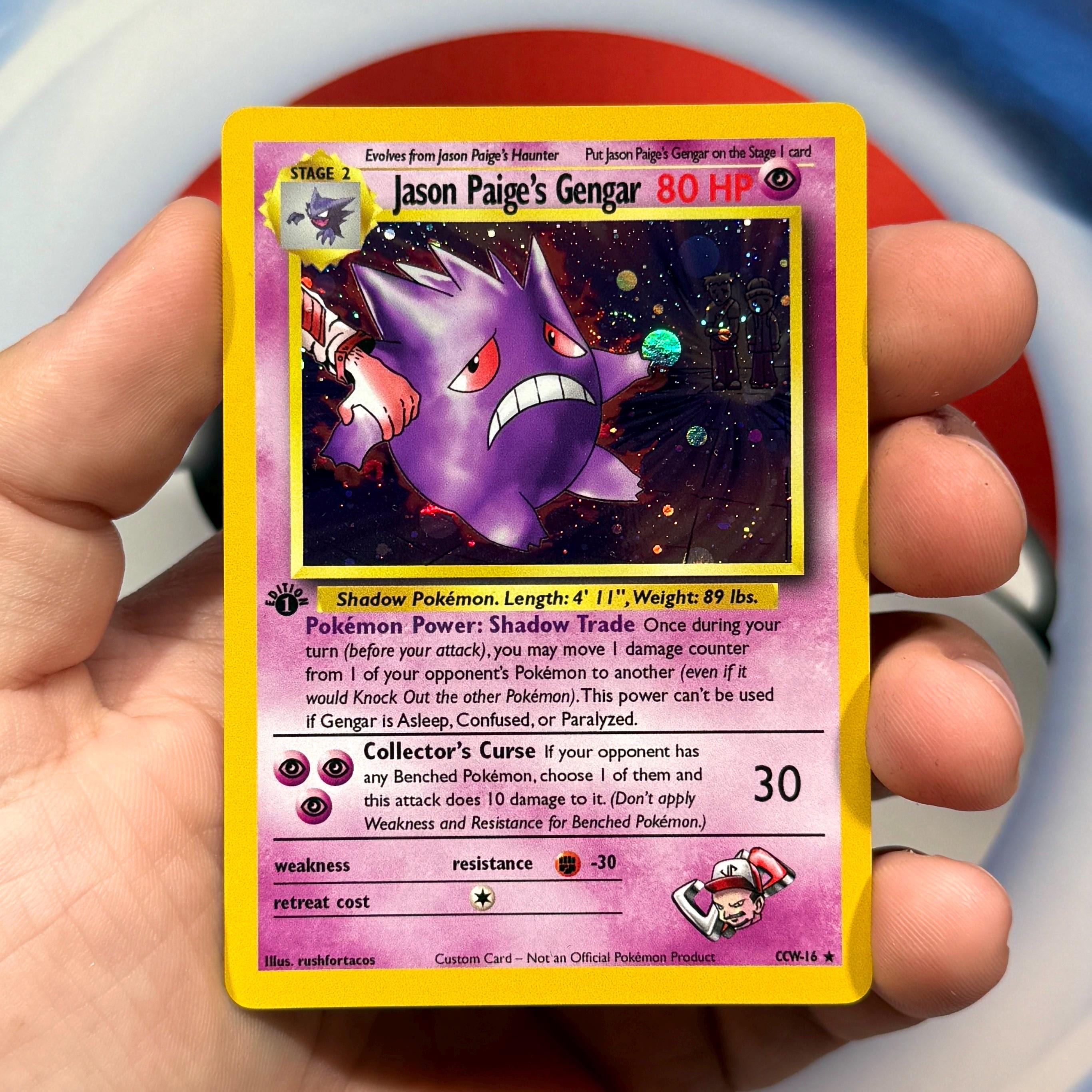 gengar pokemon card holo Jason Paige's Gengar - Custom Holographic Card