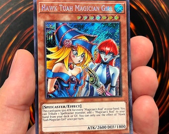 Hawk Tuah Magician Girl - Custom Holographic Card