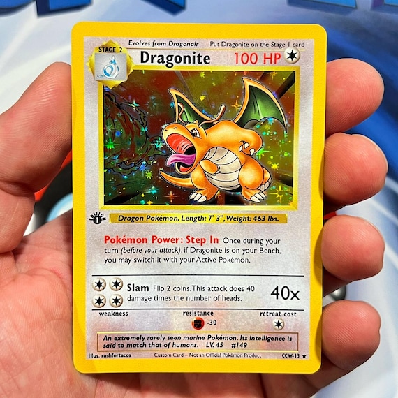 Dragonite x Charizard - Pose Swap - Custom Holographic Card