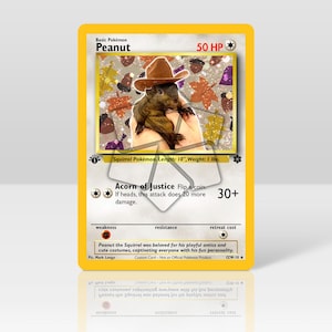 Cacahuète l'écureuil - Carte holographique personnalisée