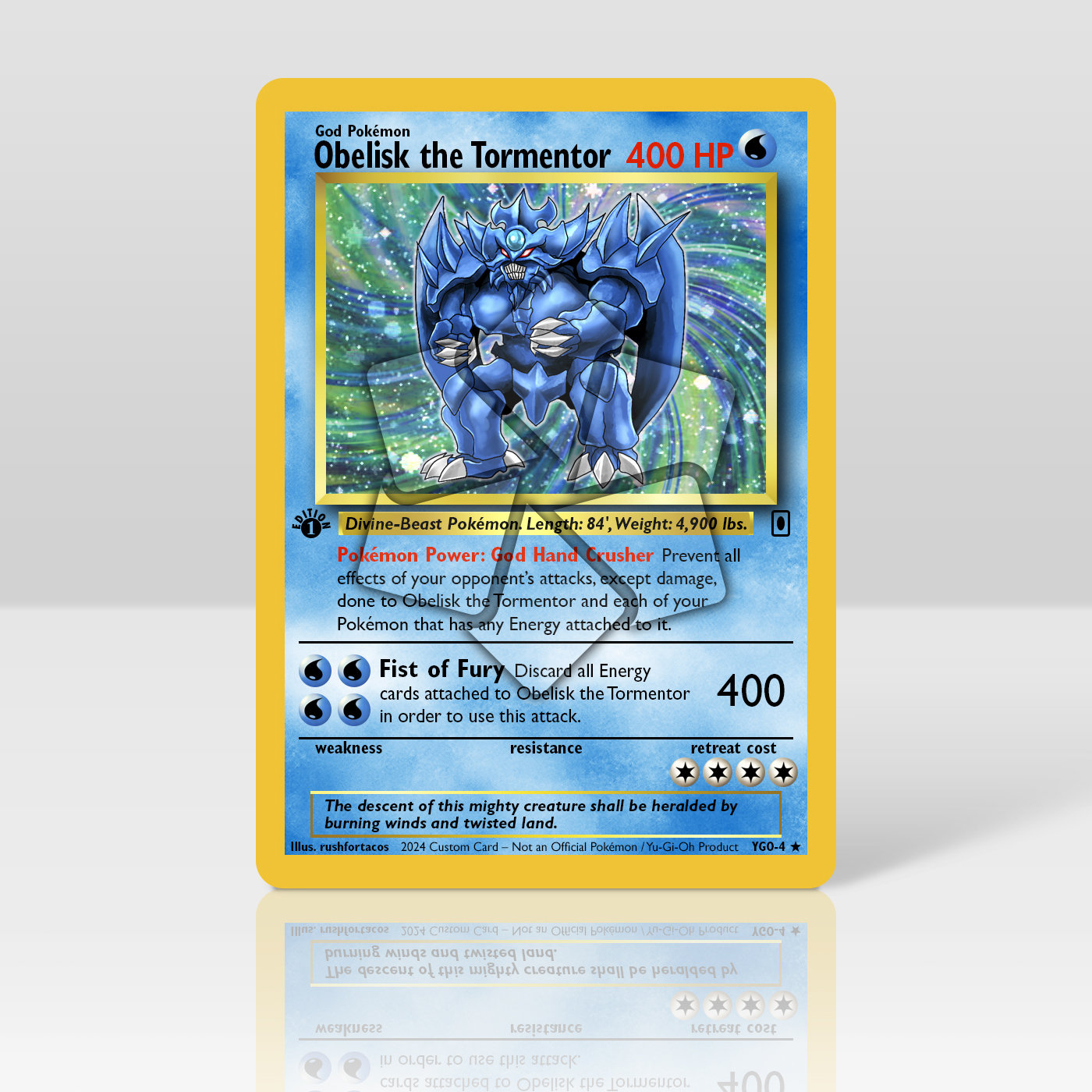 Obelisk the Tormentor - Crossover - Custom Holographic Card - Etsy Denmark