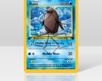 Pesto the Penguin - Custom Holographic Card