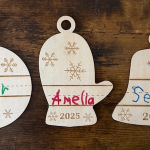 Kids Keepsake Christmas Ornament SVG, Handwriting Gift, Kindergarten Gift, Gift for Grandparents, DIY Christmas Craft, Laser File