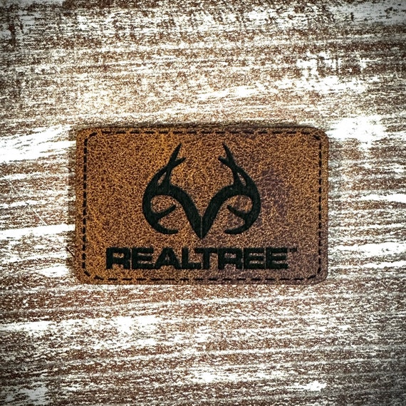 Realtree Logo PACK OF 6, 12, or 20 Laser Engraved Leatherette