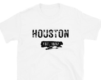 Houston Distressed Font Unisex T-Shirt