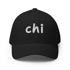 Chicago Embroidered 3D Puff Flex Twill Hat (White Text)