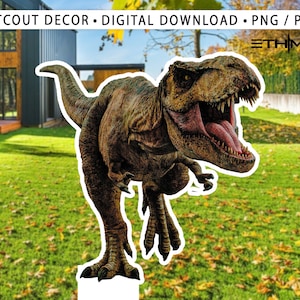 Dinosaur knipsel, schattig dinosaurus knipsel decor, dinosaurus partij decoratie thema baby shower of verjaardagsfeestje stand-up prop, digitale download