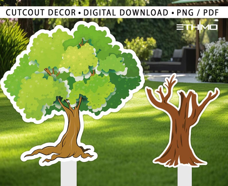 Resizable Trees Cutout, Large Green Standee, Backdrop Tree , Children ...