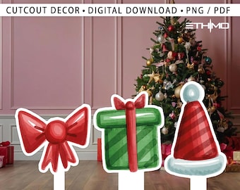 Christmas Cutout, Big Decor, Party Decorations, Holidays Prop, Yard Sign, Standee, Centerpiece, Kids Party Decor, Christmas Digital File