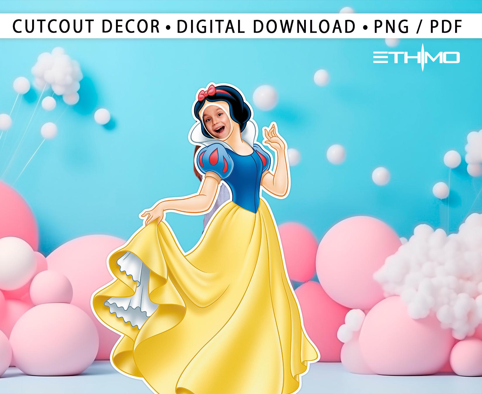 白雪姫フレーム、かわいい白雪姫カットアウトデコレーション、白雪姫
