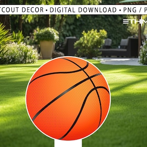 Ballkorb-Ausschnitt, BallkorbCenterpiece-Ausschnitt-Dekor zum Ausdrucken, Ballkorb-Geburtstagsparty, digitaler Download