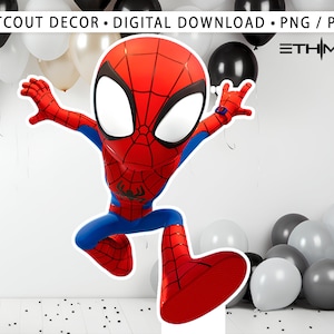 Spidey Cutout, Big Decor, Party Decorations, Birthday Prop, Yard Sign, Standee, Centerpiece, Kids Party Decor, Digital File