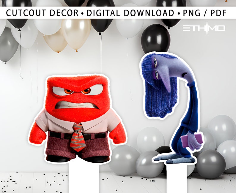 Inside Out Cutout, Big Decor, Party Decorations, Birthday Prop, Yard ...