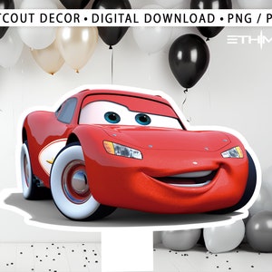 Auto's knipsel, auto's film groot decor, auto's feestdecoratie thema babyshower of verjaardagsfeestje stand-up prop, digitale download