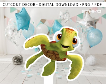 Nemo dory Cutout, Big Decor, Party Decorations, Birthday Prop, Yard Sign, Standee, Centerpiece, Kids Party Decor, Digital File
