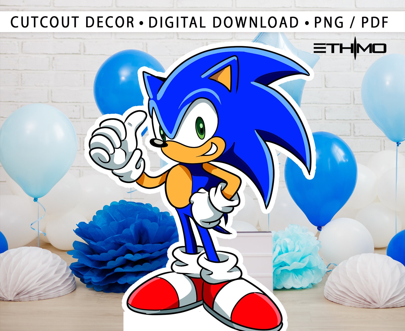 Sonic Character Cardboard Cutouts - Sonic Party Decorations - Take Your Party To Another Level - Party Supplies - All Characters Available