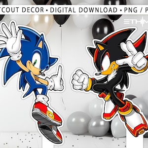 Sonic Character Cardboard Cutouts - Sonic Party Decorations - Take Your Party To Another Level - Party Supplies - All Characters Available