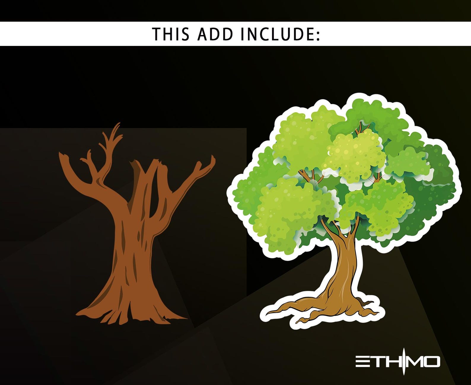 Resizable Trees Cutout, Large Green Standee, Backdrop Tree , Children ...