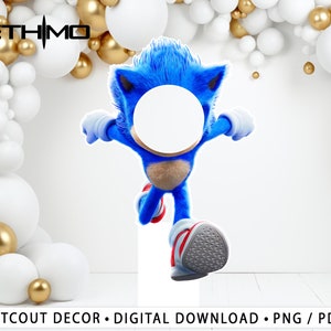 Selfie con ritagli di cartone con personaggi Sonic - Decorazioni per feste - Porta la tua festa a un altro livello - Articoli per feste - Cornice per selfie