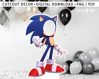 Cadres en carton à l'effigie des personnages de Sonic - Sonic selfie - Fête d'anniversaire Sonic - Articles de fête - Tous les personnages disponibles