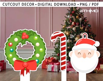 Christmas Cutout, Big Decor, Party Decorations, Holidays Prop, Yard Sign, Standee, Centerpiece, Kids Party Decor, Christmas Digital File