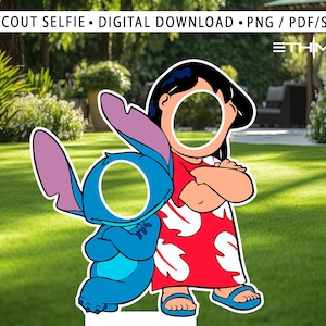 Stitch Character Cardboard Cutouts Selfie - Party Decorations - Take Your Party To Another Level - Party Supplies - Frame Selfie party