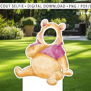 Winnie Pooh Character Cardboard Cutouts Selfie - Party Decorations - Take Your Party To Another Level - Party Supplies - Frame Selfie