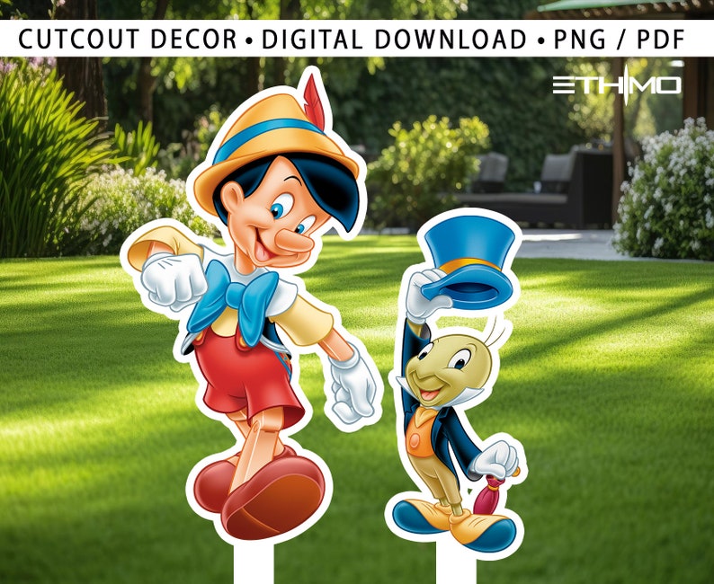 Pinocchio Sign Pinocchio Cutout, Big Decor, Party Decorations, Birthday Prop, Yard ...