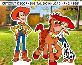 Toy Story Cutout, Toy Story Cutout Decor, Woody and friends Toy Story Party Decoration Theme, Birthday Party Stand Up Prop, Digital Download