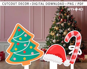 Christmas Cutout, Big Decor, Party Decorations, Holidays Prop, Yard Sign, Standee, Centerpiece, Kids Party Decor, Christmas Digital File