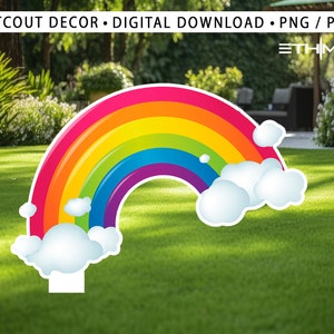 Rainbow  Cardboard Cutouts - Rainbow Party Decorations - Take Your Party To Another Level - Party Supplies - All Characters Available