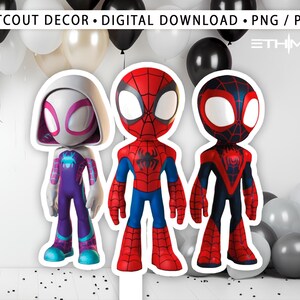 Spider Cutout, Big Decor, Party Decorations, Birthday Prop, Yard Sign, Standee, Centerpiece, Kids Party Decor, Digital File
