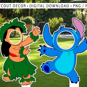 lilo and stitch Character Cardboard Cutouts Selfie - Party Decorations - Take Your Party To Another Level - Party Supplies - Frame Selfie