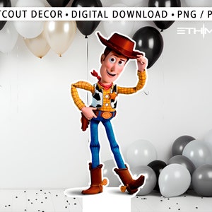 Wycinanka Toy Story, wystrój wycinanki Toy Story, motyw dekoracji Woody Toy Story Party, rekwizyt urodzinowy Stand Up, Digital Download