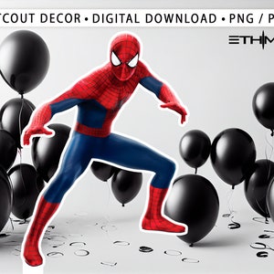 Spiderman Cutout, Big Decor, Party Decorations, Birthday Prop, Yard Sign, Standee, Centerpiece, Kids Party Decor, Digital File