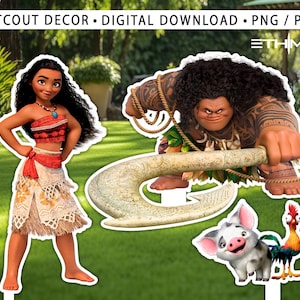 Moana Cutout, Moana Cutout Decor, Moana Party Decoration, Moana Theme Party, Birthday Party Stand Up Prop, Digital Download