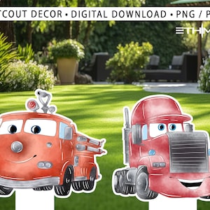 Cars Cutout, Cars Movie Big Decor, Cars Party Decoration Theme Baby shower Or Birthday Party Stand Up Prop, Digital Download