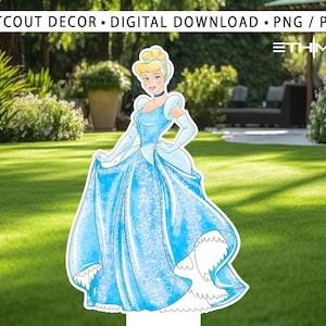 Disney Princess Cinderella , Cinderella Cutout Decor, Cinderella Party Decoration Theme, Birthday Party Stand Up Prop, Digital Download