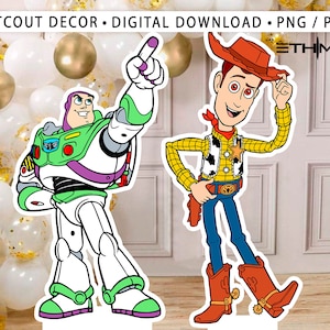 Toy Story CutOut, Toy Story Cutout Decor, Woody Toy Story Party Decoration Theme, Birthday Party Stand Up Prop, Digital Download
