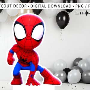 Spidey Cutout, Big Decor, Party Decorations, Birthday Prop, Yard Sign, Standee, Centerpiece, Kids Party Decor, Digital File