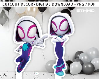 Spider Cutout, Big Decor, Party Decorations, Birthday Prop, Yard Sign, Standee, Centerpiece, Kids Party Decor, Digital File