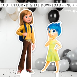 Inside out  Cutout, Big Decor, Party Decorations, Birthday Prop, Yard Sign, Standee, Centerpiece, Kids Party Decor, Digital File Inside out