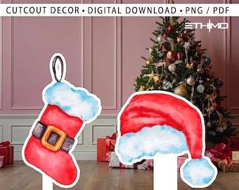 Christmas Cutout, Big Decor, Party Decorations, Holidays Prop, Yard Sign, Standee, Centerpiece, Kids Party Decor, Christmas Digital File