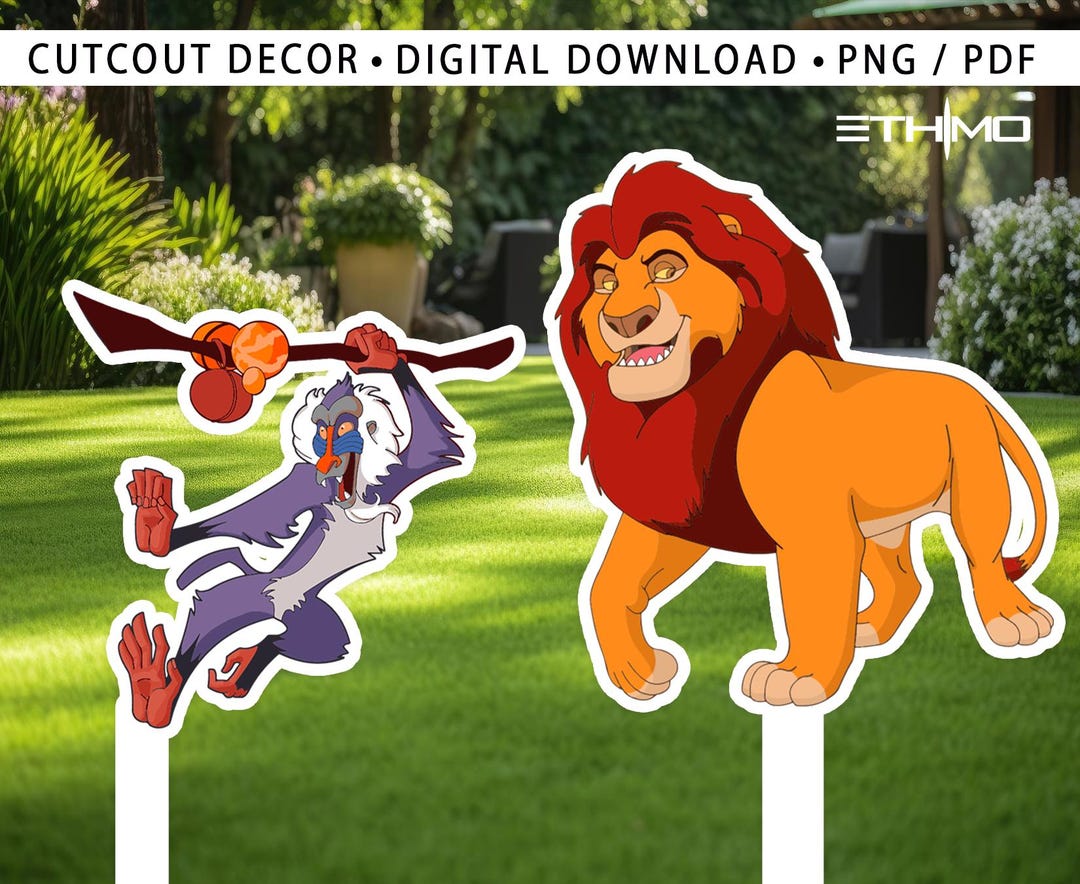 Lion King Cutout, Lion King Decor, Lion King Simba Party Decoration ...